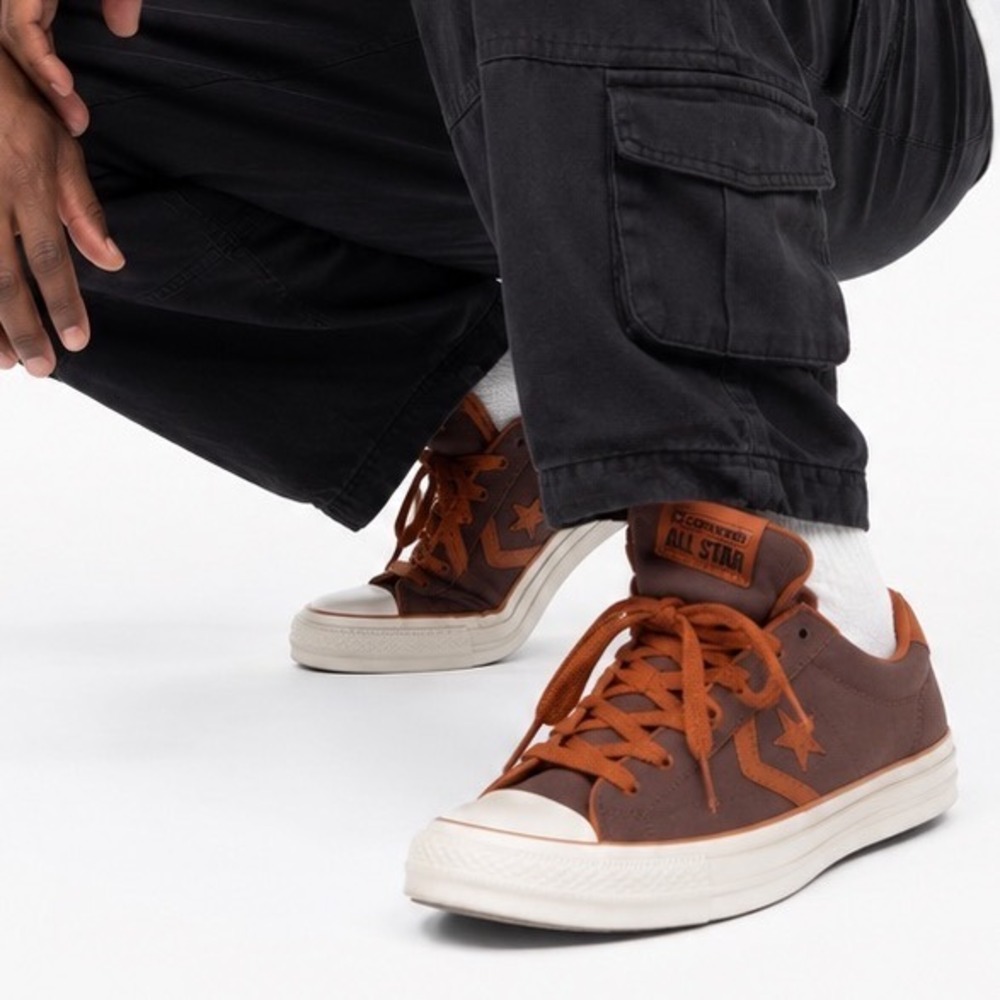 Converse Star Player 76 Low Top Plum Brown Rust Sneakers M10 W11.5 106-36